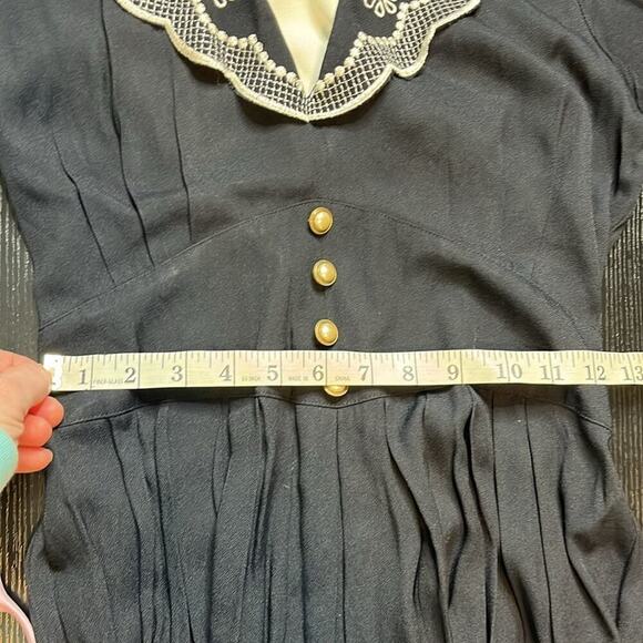 Vintage S.L. Petites sailor collar midi dress - Picture 6 of 6